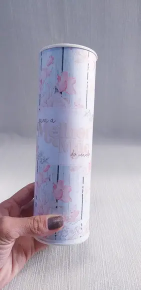 Lata Dia das Mães - Papelão com Tampa e Fundo Plástico