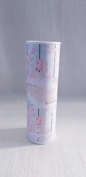 Lata Dia das Mães - Papelão com Tampa e Fundo Plástico