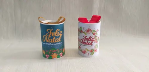 Lata Natal Aquarela Lembrancinha