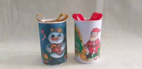 Lata Natal Aquarela Lembrancinha