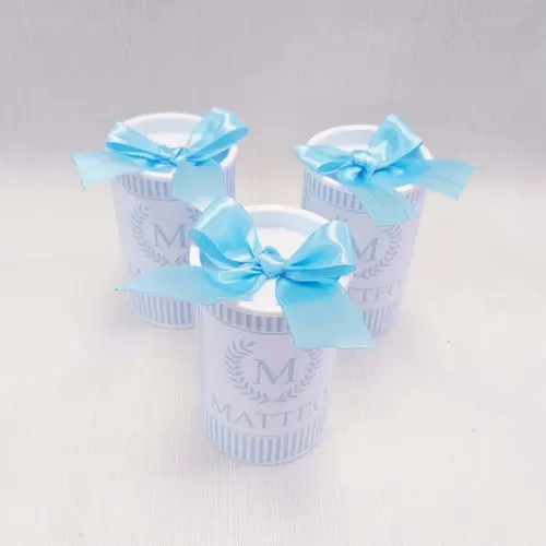 Lembrancinha Maternidade Azul Claro - Tubolata 9,5x6cm