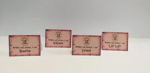 Plaquinha Mesa Harry Potter