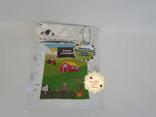 Saquinho Metalizado Fazendinha