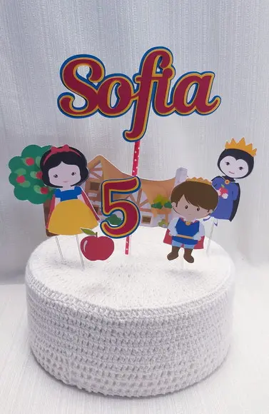Topo Bolo Branca de Neve