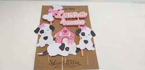 Topo Bolo Cachorrinhos