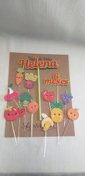 Topo Bolo Frutinhas