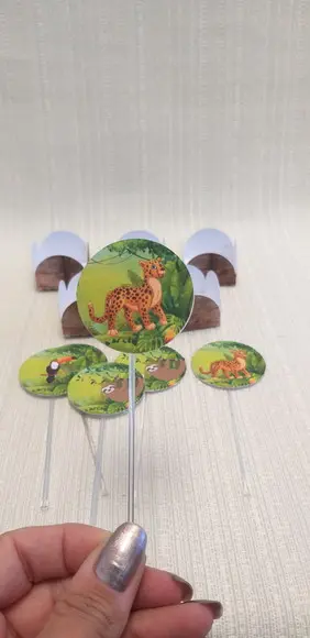 Topper com Forminhas Animais Floresta Amazonica