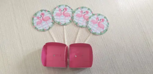 Topper com Forminhas Flamingo
