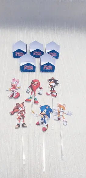 Topper com Forminhas Sonic