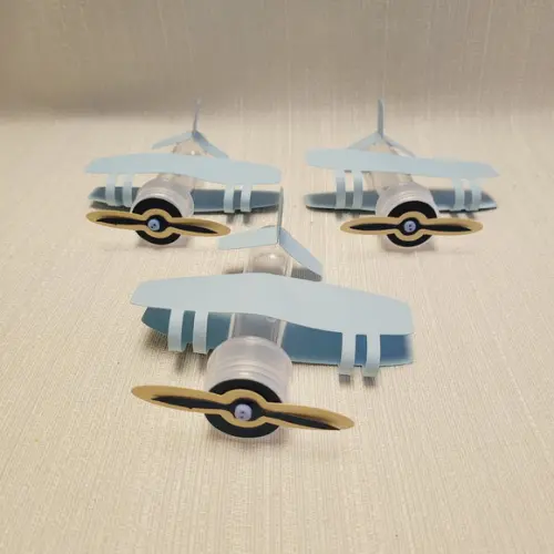 Tubete Avião Azul Claro e Azul Marinho