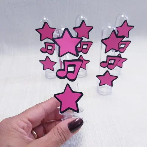 Tubete Estrelas e Notas Musicais
