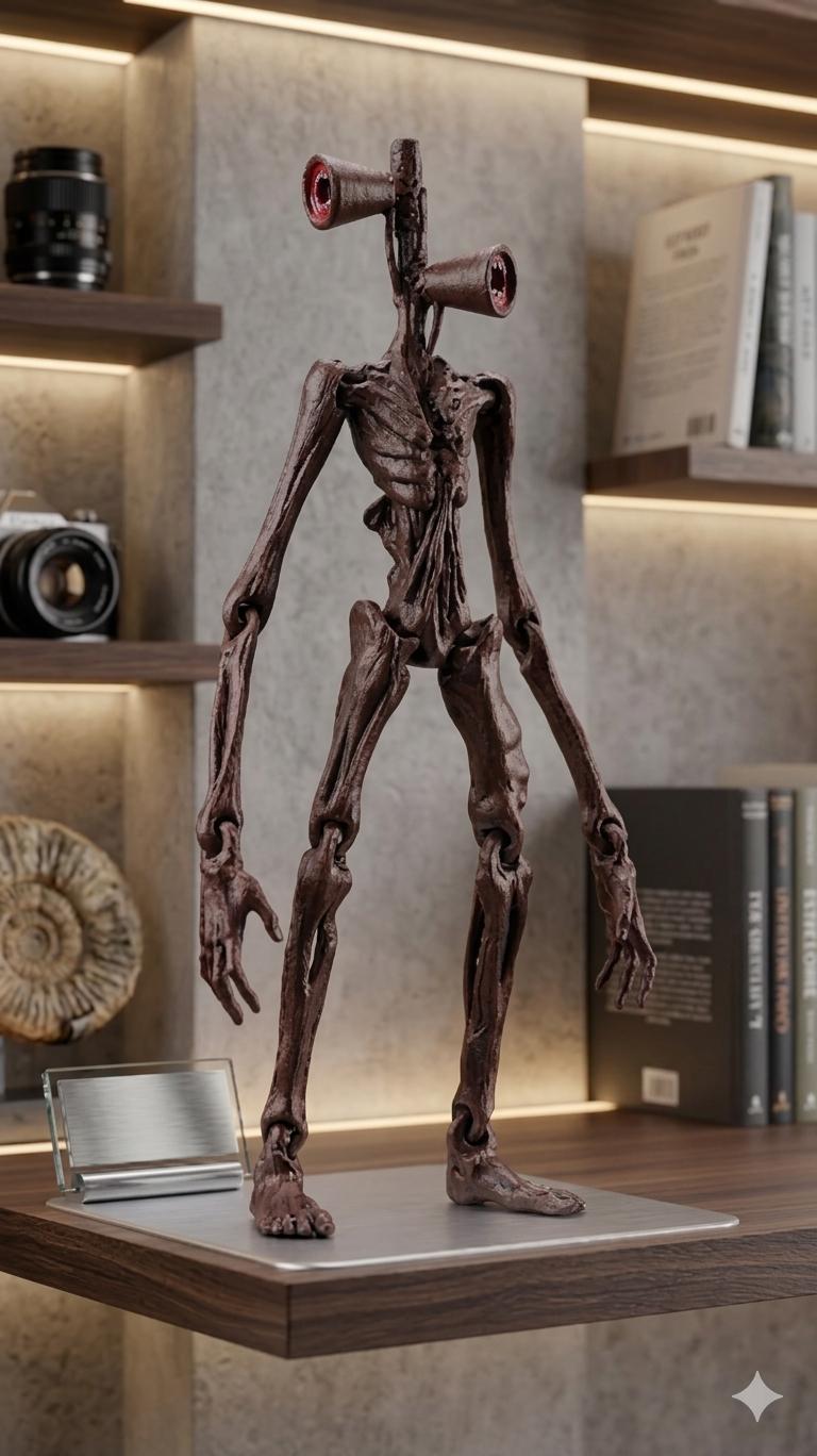Enfeite Siren Head Decorativo 3D Articulado 20cm