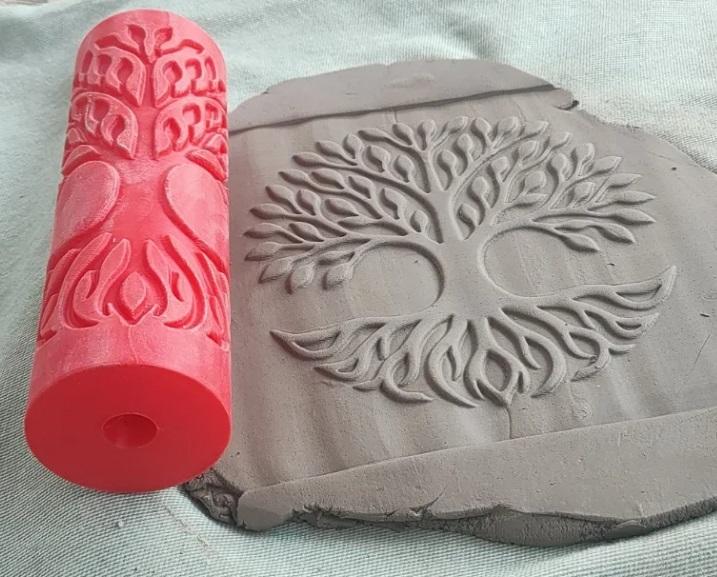 Rolo para fazer Textura em Argila ou Biscuit Árvore Da Vida