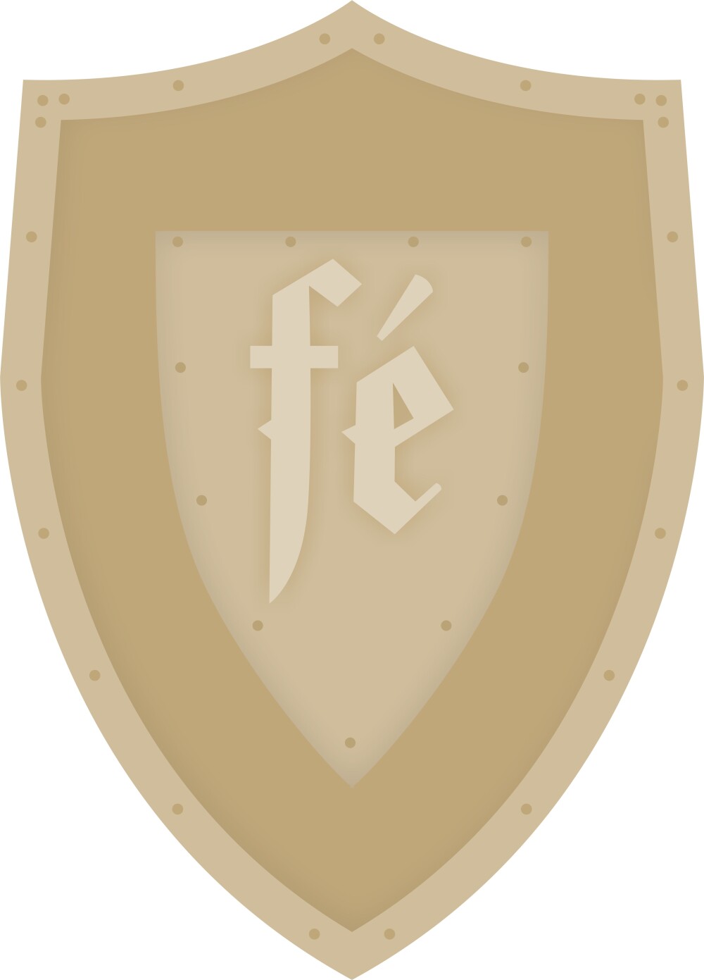 Escudo Mdf Fé 45cm
