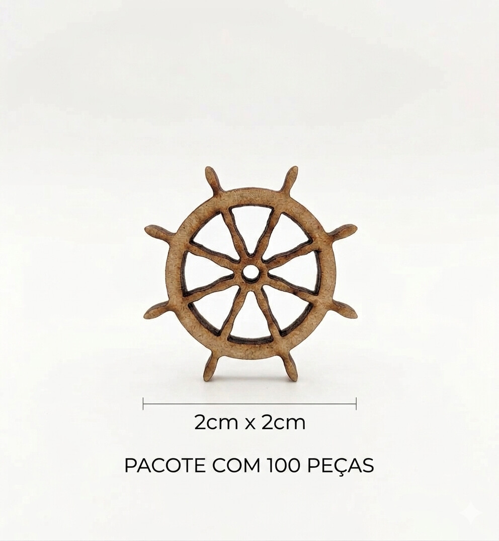 Aplique ancora MDF 2cm Pacote com 100 peças