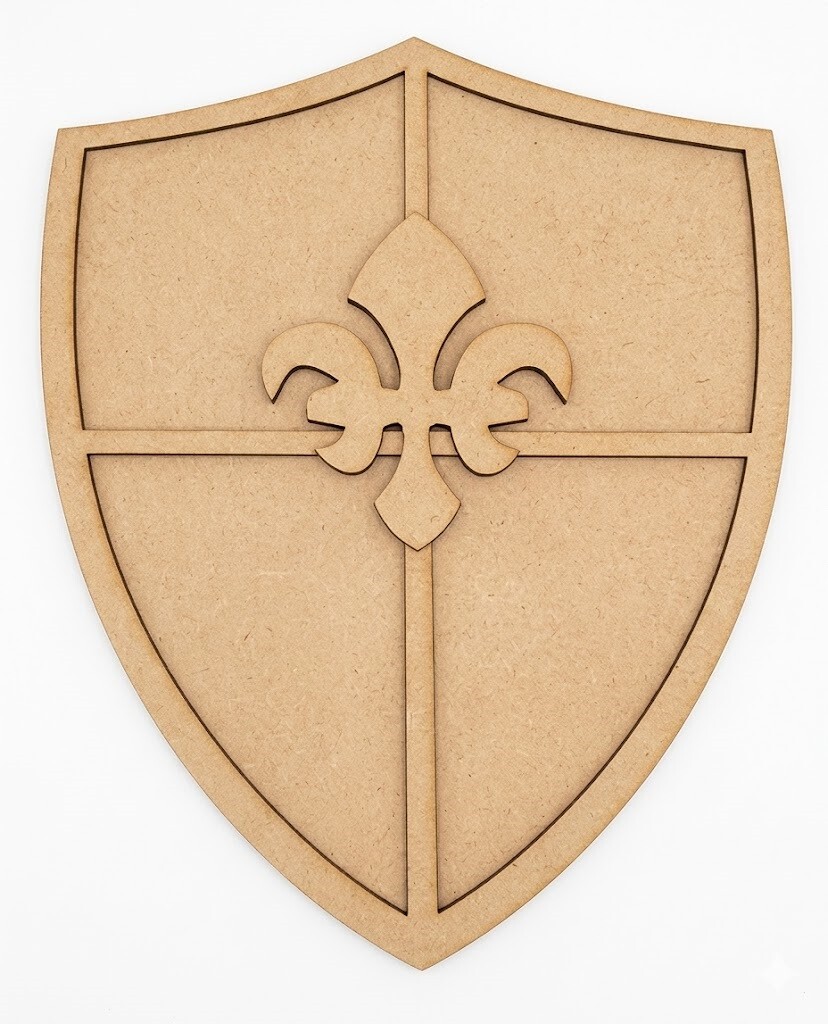 Escudo medieval em mdf- 40 cm