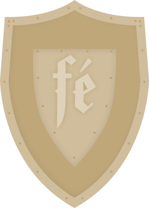 Escudo Mdf Fé 45cm