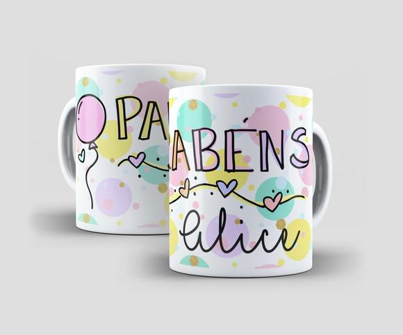 Caneca - Parabéns! (personalizada com Nome)