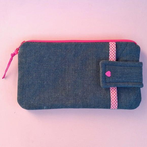 Carteira Porta Celular em Jeans