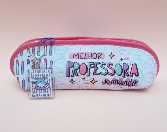 Estojo em Tecido Personalizado com Estampa Melhor Professora