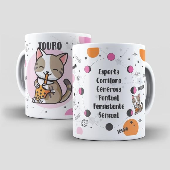 Caneca Gatos e Signos - Touro