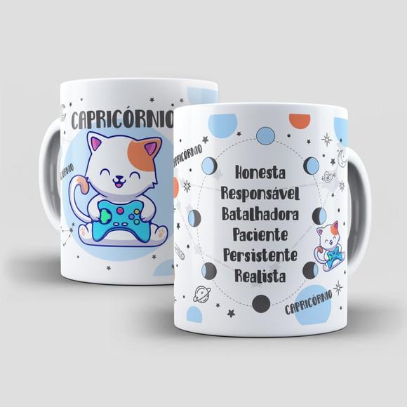 Caneca Gatos e Signos - Capricórnio