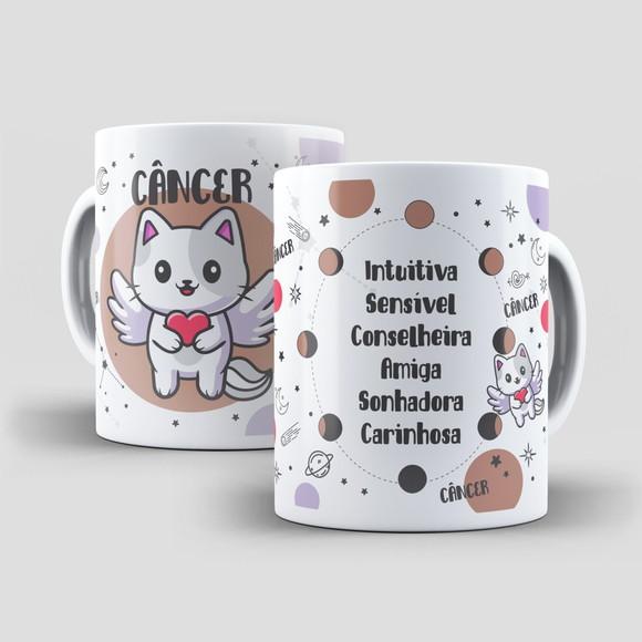 Caneca Gatos e Signos - Câncer