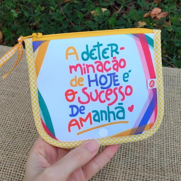 Porta Moedas Determinação Colorido