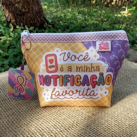Necessaire em Tecido Estampa Namorados