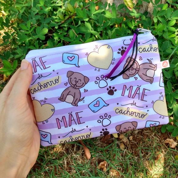 Necessaire em Tecido Personalizada Mãe de Cachorro