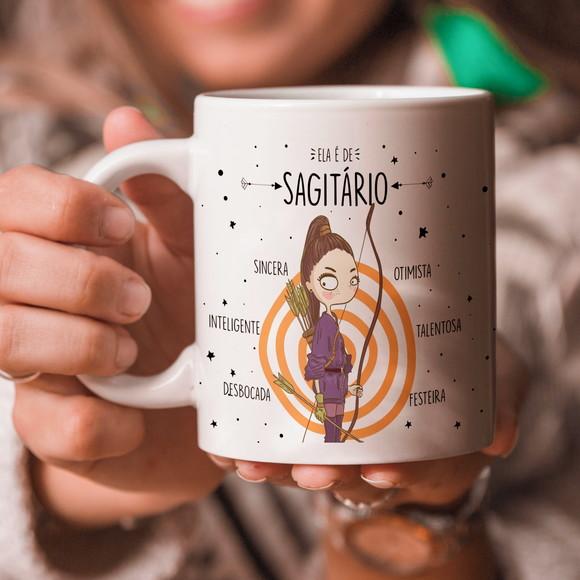 Caneca - Signos -Ela é de Sagitário