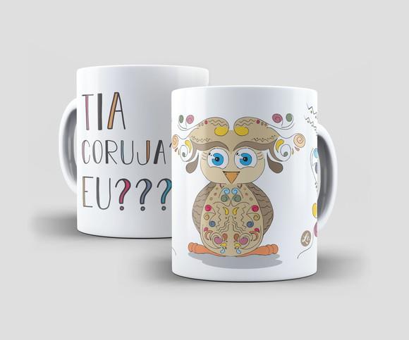 Caneca Tia Coruja