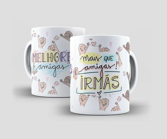 Caneca - Amigas - Melhores Amigas, Mais Que Irmãs