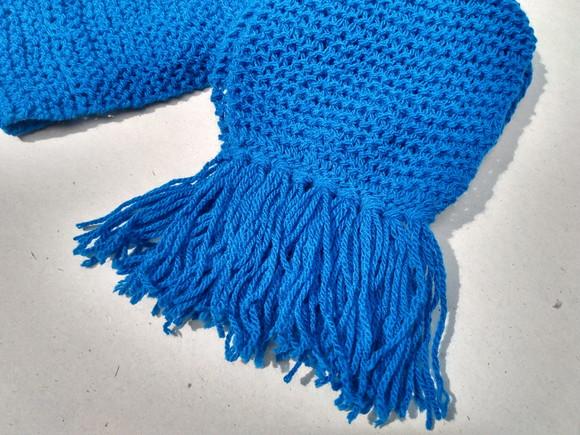Cachecol em Lã - Azul