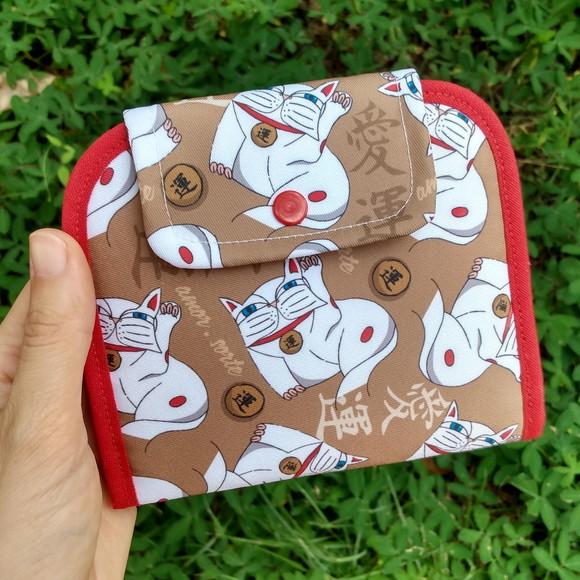 Carteira - Maneki Neko - Marrom