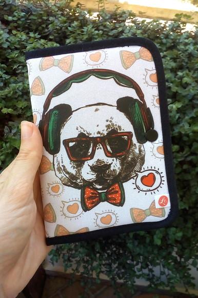 Carteira em Tecido Estampa Panda