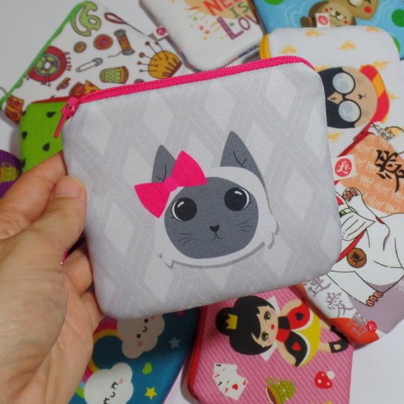 Porta Moedas Cats Lacinho Pink