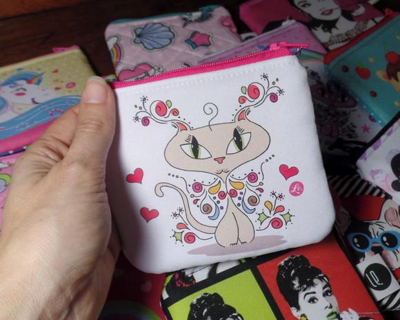 Porta Moedas Estampa Gatos