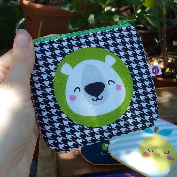 Porta Moedas em Tecido - Urso (meia Tigela)