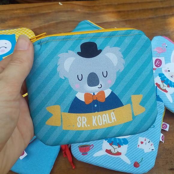 Porta Moedas em Tecido - Koala (meia Tigela)