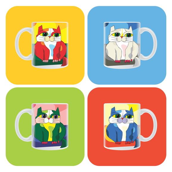 Conjunto de Canecas os Gatos de Aldemir