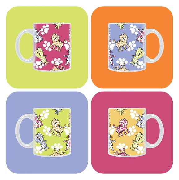 Conjunto de Canecas Gatinhos