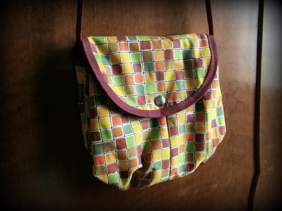 Bolsa Quadradinhos Vinho