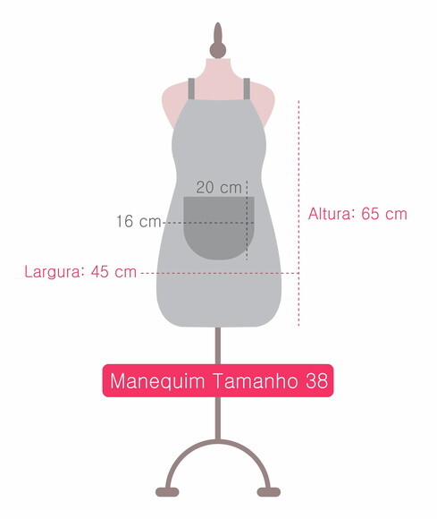Avental + Touca: Morangos