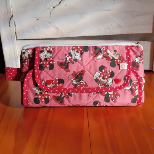 Estojo em Tecido com Aba Estampa Minnie