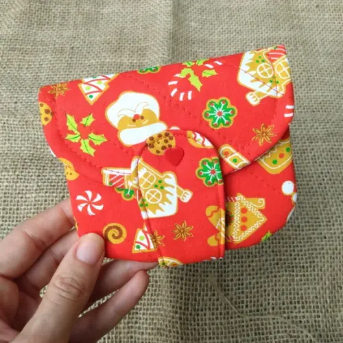 Carteira Multiuso em Tecido com Estampa Papai Noel