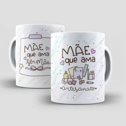 Caneca Mãe Que Ama Artesanato
