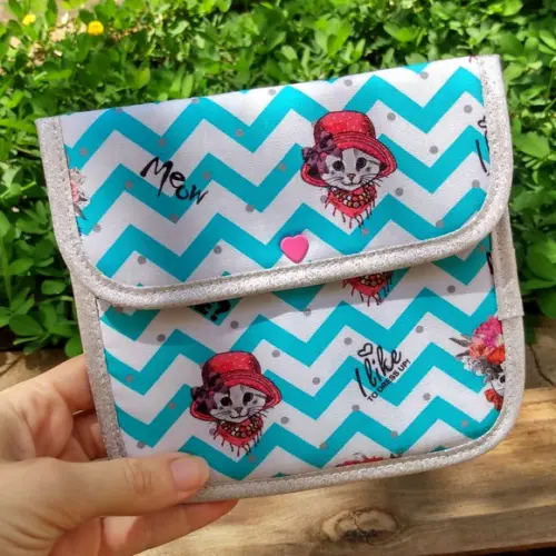 Carteirinha Envelope Gatinhos Chevron