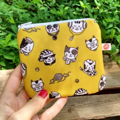 Porta Moedas Gatinhos Estilosos