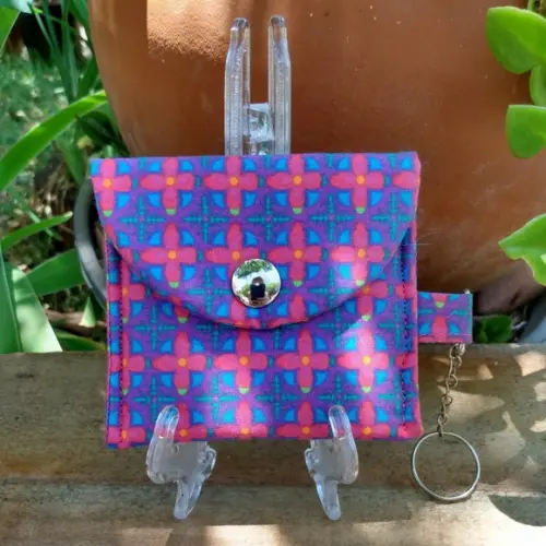 Mini Porta Moedas Flores